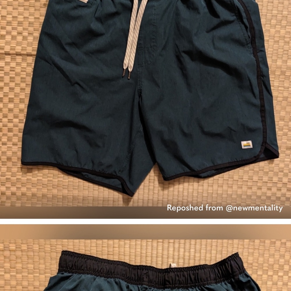 Dark Teal Swim Shorts with Drawstring